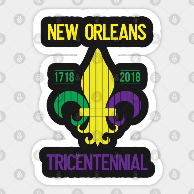 Mardi Gras 2018 Tricentential Design Sticker by HopeandHobby